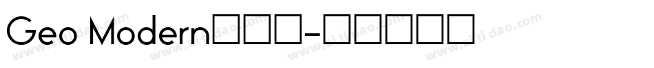 Geo Modern生成器字体转换